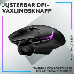 Logitech G 502 X Plus Trådlös gamingmus Svart
