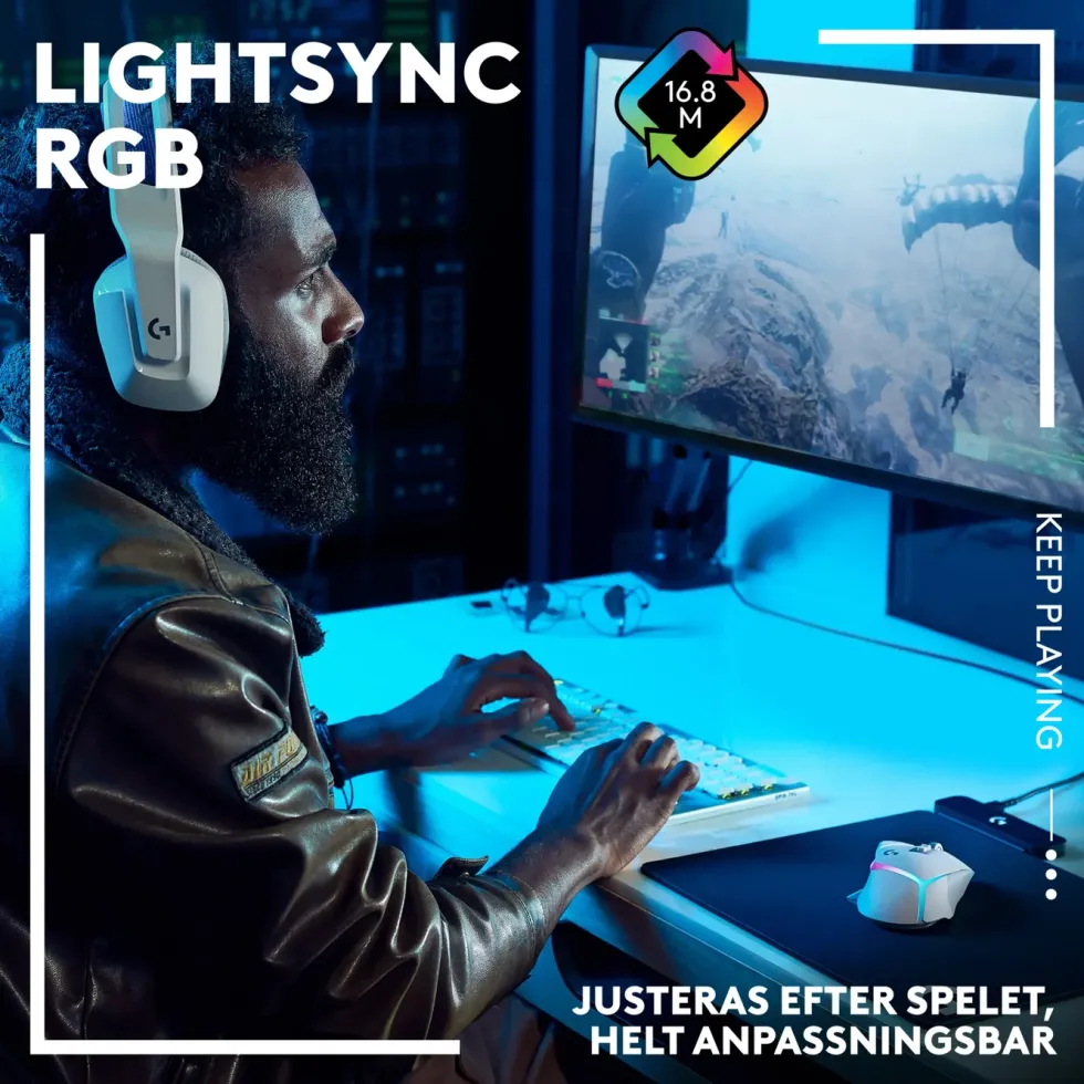 Logitech G 502 X Plus Trådlös gamingmus Svart