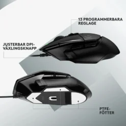 Logitech G 502 X Trådbunden gamingmus Svart