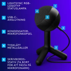 Logitech G Yeti Orb Svart