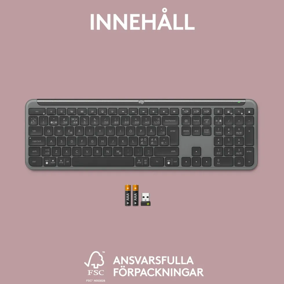 Logitech K950 Signature Slim Trådlöst tangentbord
