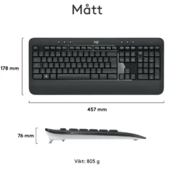 Logitech MK540 Trådlöst tangentbord och mus