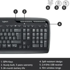 Logitech MK330 Trådlöst tangentbord och mus