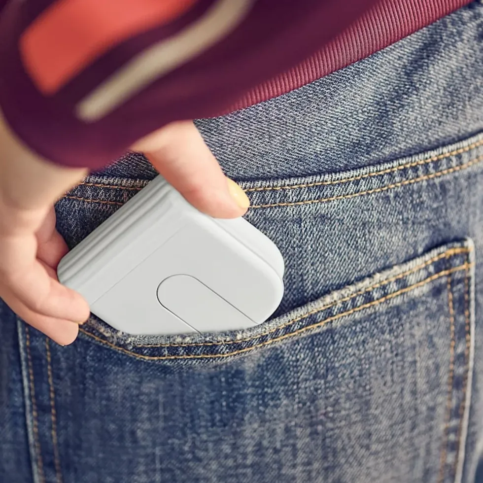 Logitech Mobi Fold hopfällbar trådlös mus Off-white