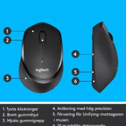 Logitech M330 Silent Tyst trådlös mus