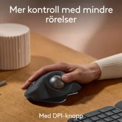 Logitech MX Ergo S Ergonomisk mus med styrkula