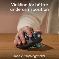 Logitech MX Ergo S Ergonomisk mus med styrkula