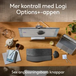 Logitech MX Ergo S Ergonomisk mus med styrkula