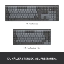 Logitech Mx Mechanical Mini Trådlöst mekaniskt tangentbord Brown Tactile Quiet