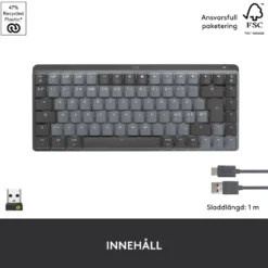 Logitech Mx Mechanical Mini Trådlöst mekaniskt tangentbord Brown Tactile Quiet