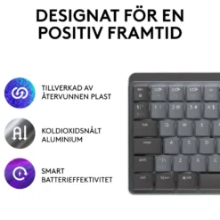 Logitech Mx Mechanical Mini Trådlöst mekaniskt tangentbord Brown Tactile Quiet