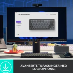 Logitech Mx Mechanical Mini Trådlöst mekaniskt tangentbord Brown Tactile Quiet
