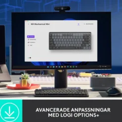 Logitech Mx Mechanical Mini Trådlöst mekaniskt tangentbord Brown Tactile Quiet