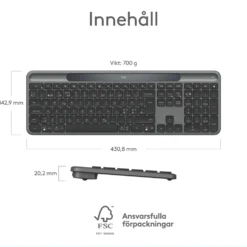 Logitech Signature Slim Solar+ Trådlöst tangentbord