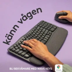 Logitech Wave Keys Trådlöst Ergonomiskt tangentbord
