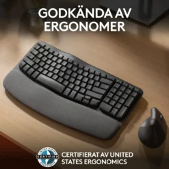 Logitech Wave Keys Trådlöst Ergonomiskt tangentbord