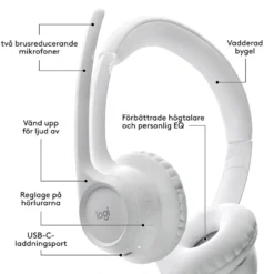 Logitech Zone 300 Trådlöst headset Off-white