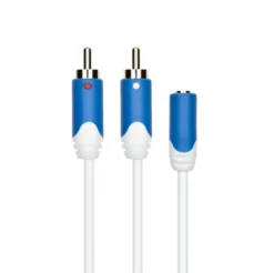 Luxorparts Adapter 2x RCA-hanar till 3,5 mm-hona