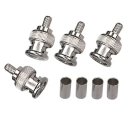 Luxorparts BNC-kontakt Hane för crimpning 4-pack