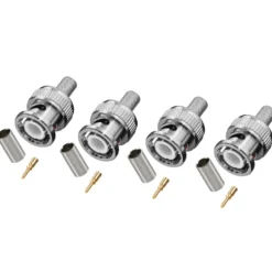 Luxorparts BNC-kontakt Hane för crimpning 4-pack