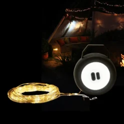 Luxorparts Bärbar campingstrålkastare med LED-ljusslinga