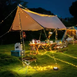 Luxorparts Bärbar campingstrålkastare med LED-ljusslinga
