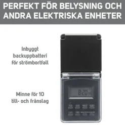 Luxorparts Digital timer 7 dygn för utomhusbruk