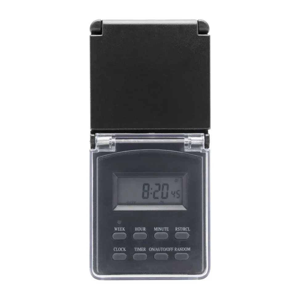 Luxorparts Digital timer 7 dygn för utomhusbruk