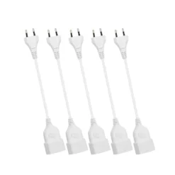 Luxorparts Förlängningskabel Ojordad (EU) 15 cm 5-pack