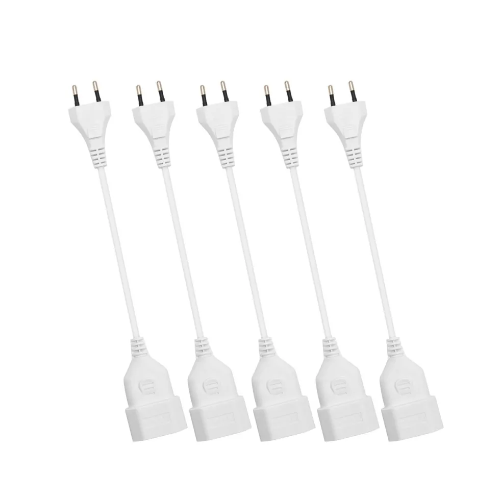 Luxorparts Förlängningskabel Ojordad (EU) 15 cm 5-pack