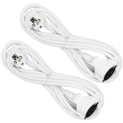 Luxorparts Förlängningskabel Jordad 5 m 2-pack