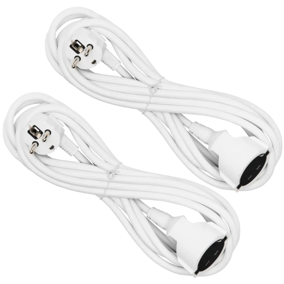 Luxorparts Förlängningskabel Jordad 5 m 2-pack