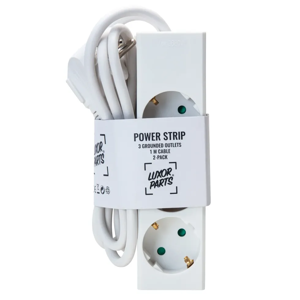 Luxorparts Grenuttag 3-vägs 1 m vit 2-pack