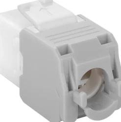Luxorparts Keystone-jack Cat. 6a UTP verktygsfri Vit