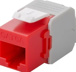 Luxorparts Keystone-jack Cat. 6a UTP verktygsfri Röd