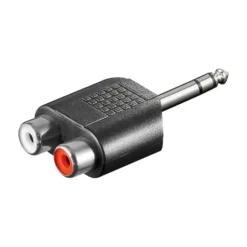 Luxorparts Ljudadapter RCA till 6,3 mm