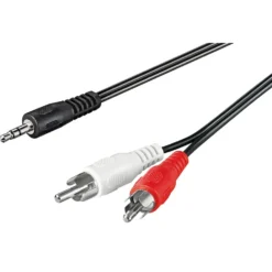 Luxorparts Ljudkabel 3,5 mm till 2x RCA 0,5 m, svart