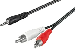 Luxorparts Ljudkabel 3,5 mm till 2x RCA 1,5 m, svart