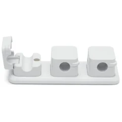 Luxorparts Magnetisk kabelklämma med basplatta Vit (6-pack)
