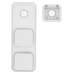 Luxorparts Magnetisk kabelklämma med basplatta Vit (6-pack)