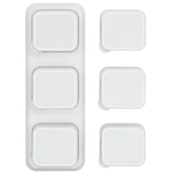 Luxorparts Magnetisk kabelklämma med basplatta Vit (6-pack)