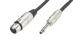 Luxorparts Mikrofonkabel XLR till 6,3 mm 2 m, Svart