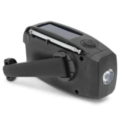 Luxorparts Nödradio med USB-, vev- och solcellsladdning