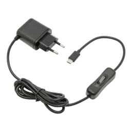 Luxorparts Nätadapter för Raspberry Pi 4, 3 A med strömbrytare