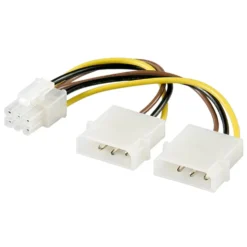 Luxorparts PCI Express-strömadapter 6-pin (2x Molex)