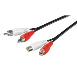 Luxorparts RCA-förlängningskabel 2x RCA 2,5 m