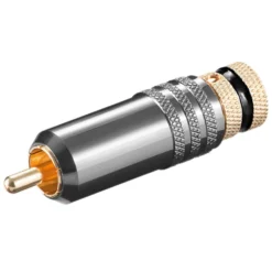 Luxorparts RCA-kontakt med metallhölje Hane Svart