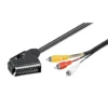 Luxorparts Scart till 3x RCA med switch 1,5 m