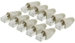Luxorparts STP-modulkontakt RJ45 Cat.6 med böjskydd 10-pack