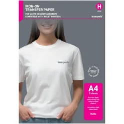 Luxorparts Textiltransfer för ljusa plagg A4 5-pack